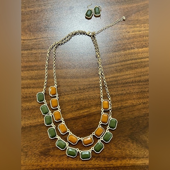 Rectangular Stone Necklace - Picture 7 of 7